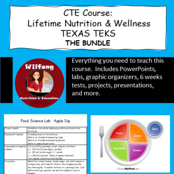 Preview of Lifetime Nutrition and Wellness:  7 Units (Texas TEKS)