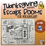 Lift-the-Flap Vocabulary Escape Rooms: Thanksgiving Edition