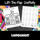 Lift-the-flap speech therapy craftivity Back to School bundle