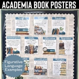 Light Academia Bookish Posters : Blue Books : Figurative L