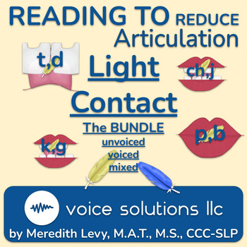 Preview of Light Articulation - The BUNDLE - voice and stuttering therapy