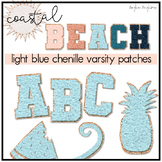 Light Blue Chenille Varsity Patches >> Coastal Beach Collection