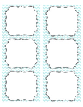 Light Blue Chevron AR Book Bin Labels by Petrichor School Resources