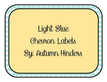 Preview of Light Blue Chevron Labels