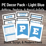 Light Blue PE Decor: Board Letters, Headers, Labels, & Posters
