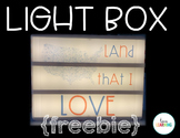 Light Box: 3 FREE Inserts That Celebrate America