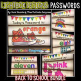 Light Box Designs:Daily Passwords-Back To School Set