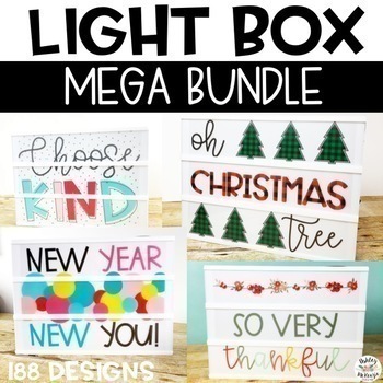 Preview of Light Box Inserts Mega Bundle - Heidi Swapp or Leisure Arts