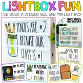 Light Box Inserts Set #6 | Standard Size & Mini Lightbox D