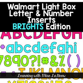 Light Box Letters Inserts (BRIGHT Colors!) 450 Inserts