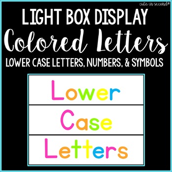 Editable Lightbox Letters, Numbers, Symbols, and icons (Large and Small)
