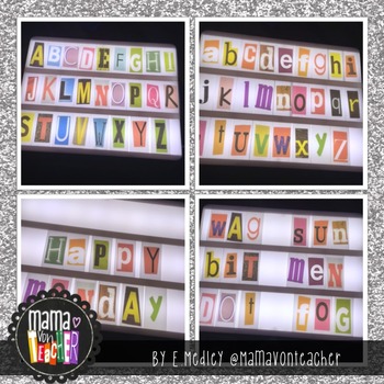 Light Box Letters: Magazine Letter Inserts for Lightbox by Teach Me How
