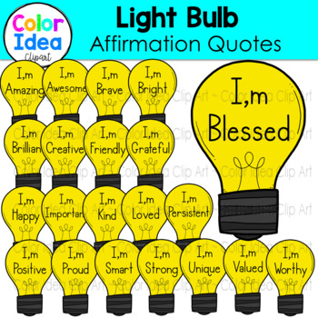 Preview of Light Bulb - Affirmation Quotes