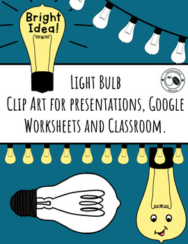 Preview of Light Bulb Clipart for Google Classroom, Google Slides & Paperless resources