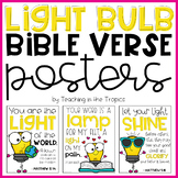 Light Bulb Themed Bible Verse Posters