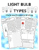 Light Bulb Types:Science, Reading and Writing Lesson focus