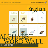 ABC Alphabet Cards - Word Wall Classroom Décor Pack - Light Calm