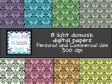 Digital Papers: Light Damask Pack
