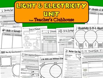 Preview of Light & Electricity Unit from Teacher's Clubhouse
