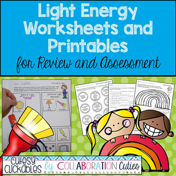 light energy activities and worksheets for review assessment tpt