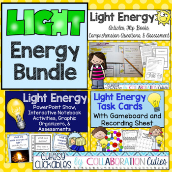 Preview of Light Energy Reading Passages, Activities, and Worksheets Bundle