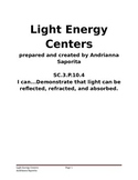 Light Energy Centers: Reflection, Refraction, and Absorption
