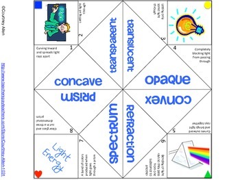 Preview of Light Energy Cootie Catcher