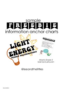 Preview of Light Energy Informational Anchor Chart FREEBIE