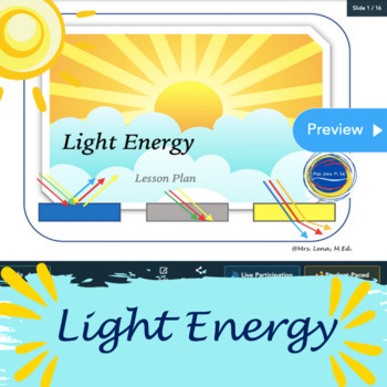 Preview of Light Energy NO Prep NGSS Florida B.E.S.T. Science Lesson