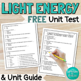 Light Energy Reflection Refraction End of Unit Test Assess