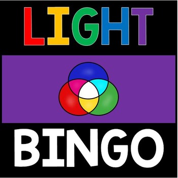 Preview of Light Energy Review Activity - Light Vocabulary Bingo