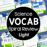 Light Energy Spiral Vocabulary Review | 5-minute activitie