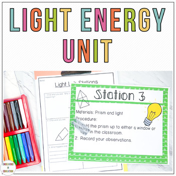 Preview of Light Energy Worksheets and Activities
