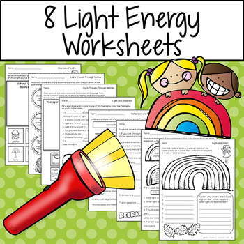 Light Energy Worksheets and Printables for Review & Assessment Distance