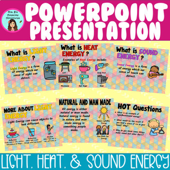Preview of Light, Heat, & Sound Energy PowerPoint Presentation