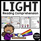 Light Informational Text Reading Comprehension Worksheet