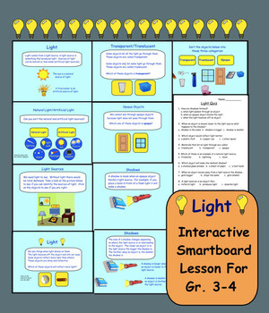 Preview of Light: Interactive SMARTboard Activities for Gr. 3 - 4