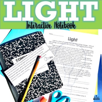 Preview of Light Interactive Science Notebook & MORE 3rd 4th 5th