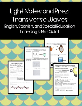 Preview of Light Notes (Transverse Waves and More) (Spanish, English, SPED, ESOL) PREZI