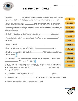 light worksheets teaching resources teachers pay teachers