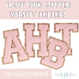 Light Pink Varsity Letters Alphabet