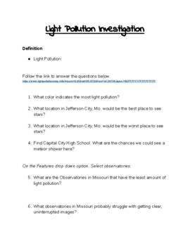 light pollution essay 5th grade