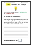 Light - Punctuation and Spelling Task