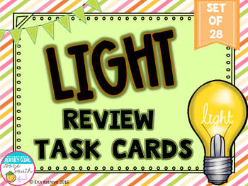Preview of Light Review Task Cards - Set of 28