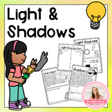Light & Shadows Worksheets and Activities Science Unit for
