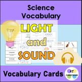 Light & Sound Science Vocabulary Cards Bundle