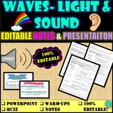 Light & Sound Waves Unit Notes & Slides Bundle- Physical S
