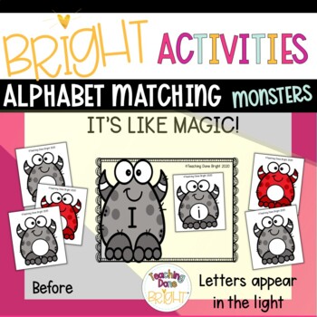 Preview of Light Table Activities- Alphabet Matching Monsters