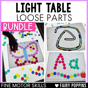 Preview of Light Table Activities | Loose Parts, Fine Motor Activities BUNDLE