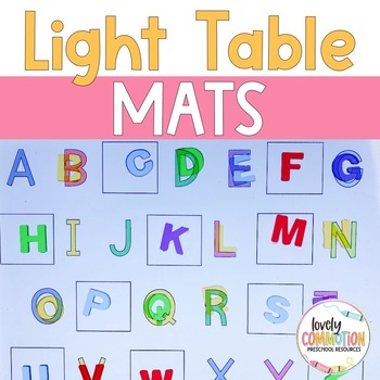 Light Table Activities for Preschool, Pre-k and Kindergarten Centers